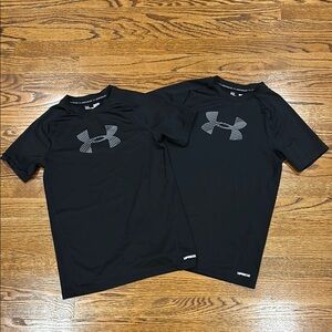 Under Armour Boy’s Black Fitted Short Sleeve Baselayer